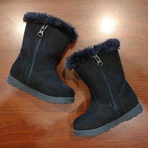 Cat and Jack Fuzzy Fur Lined Boots Toddler Size 6